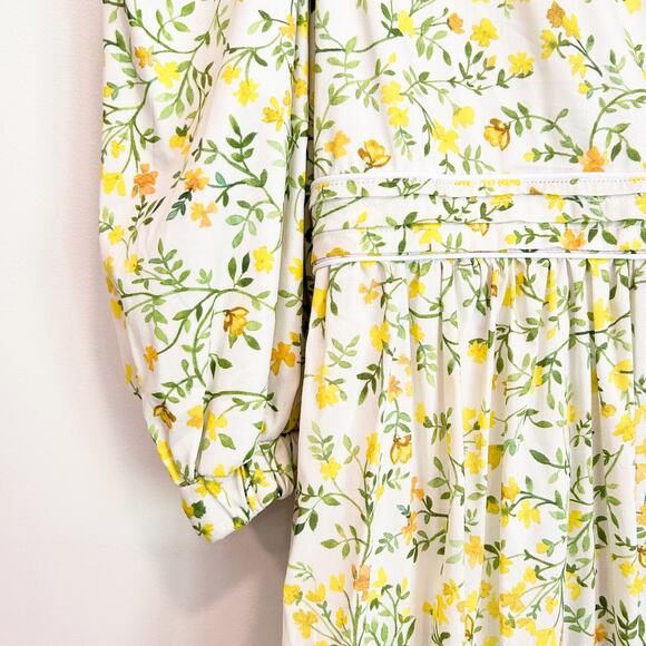 NEW Especia One Shoulder Floral Ester Midi Dress Yellow Size S - Picture 5 of 10